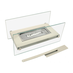 Chimenea de etanol de sobremesa con dos pantallas de cristal templado ALGEIROS W PURLINE 750 W