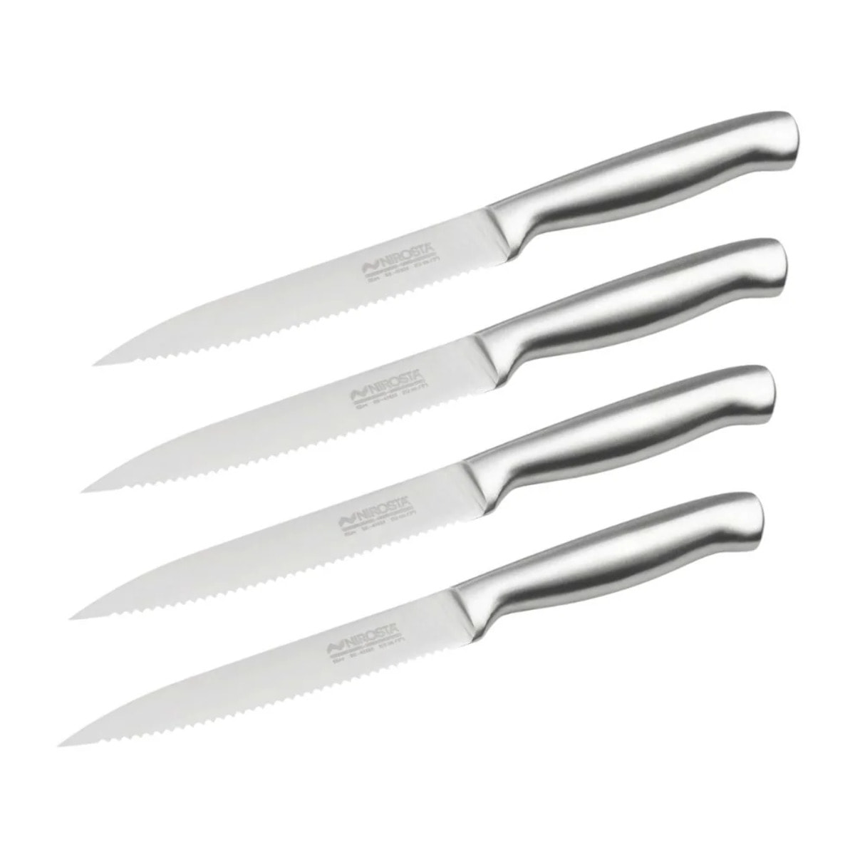 Ensemble de 4 Couteaux de cuisine professionnel 24 cm lame crantée Nirosta Star