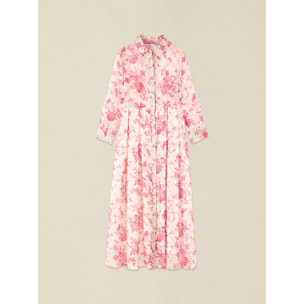 Oltre - Vestido camisero estampado - Blanco