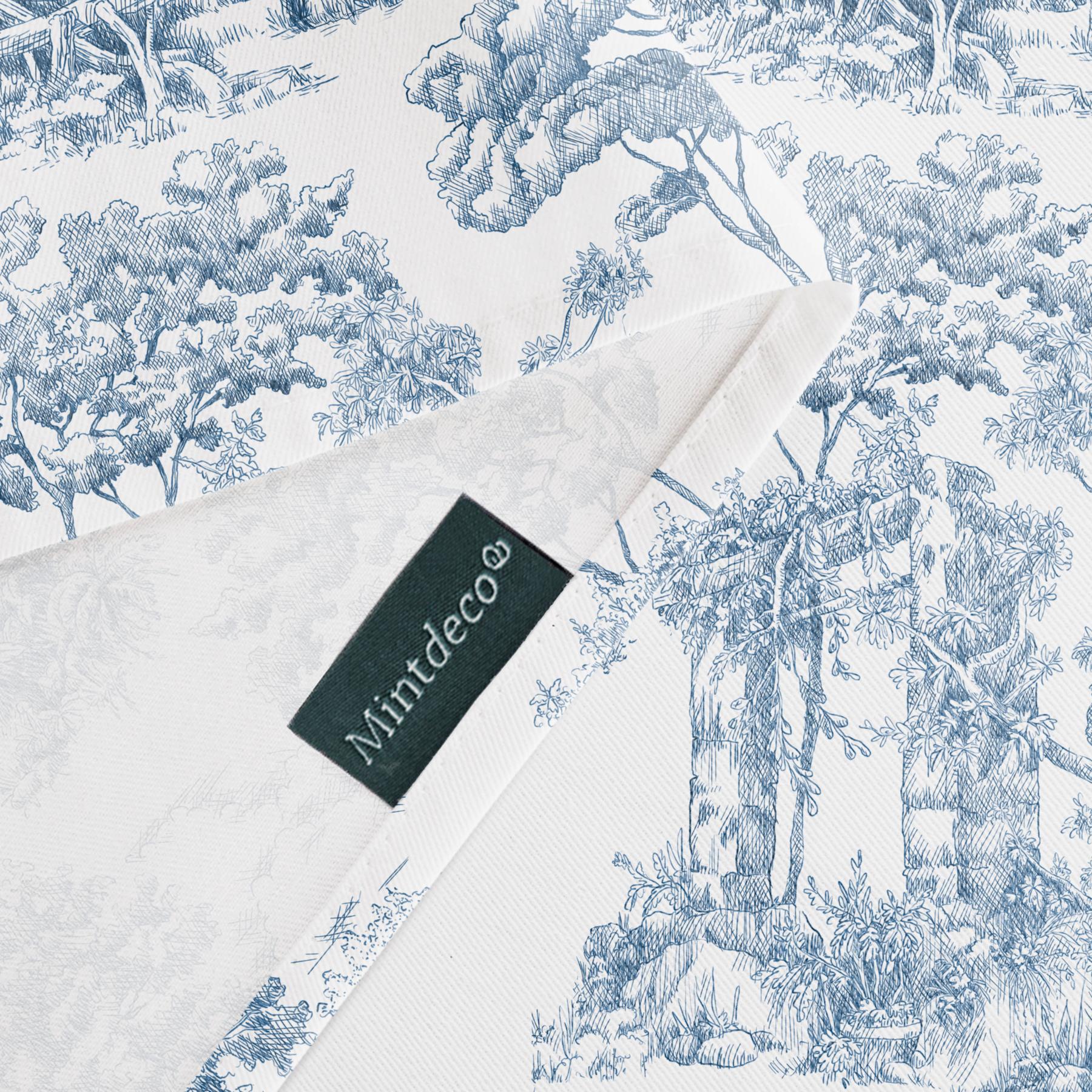 Nappe anti-taches PORTO BLEU - en 100 % coton