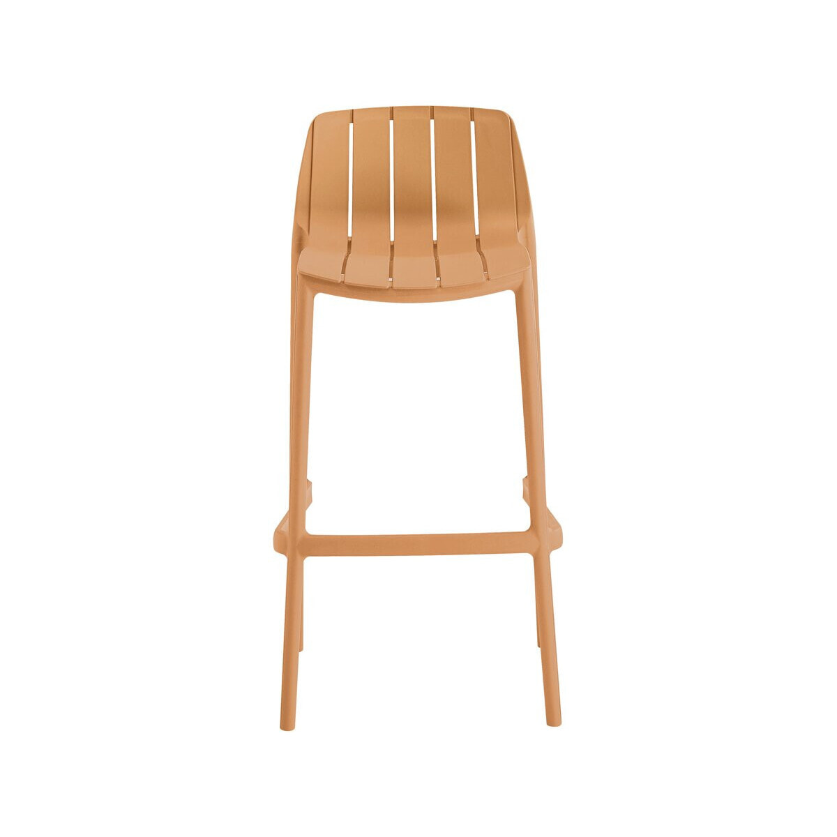 Lot de 2 chaises hautes de jardin empilable "Vaena" - Orange