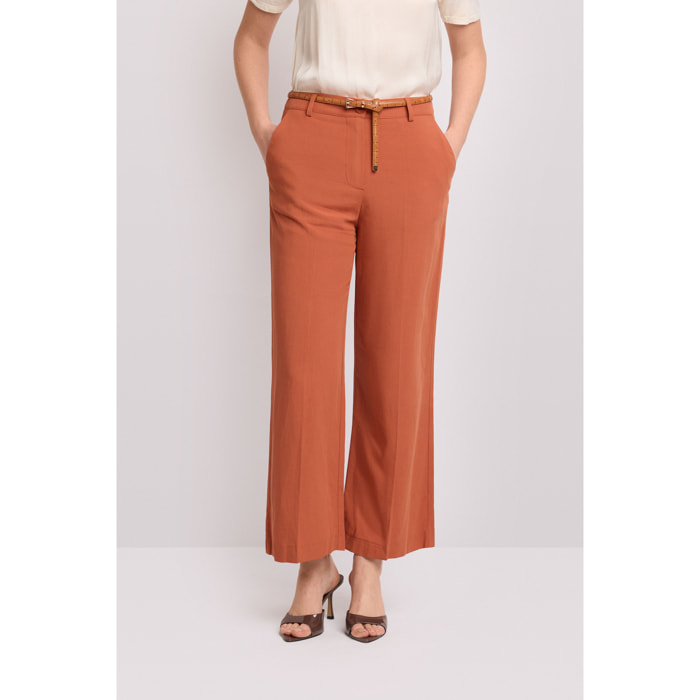 Kocca - Pantaloni fluidi taglio carrot Donna, Tinta unita