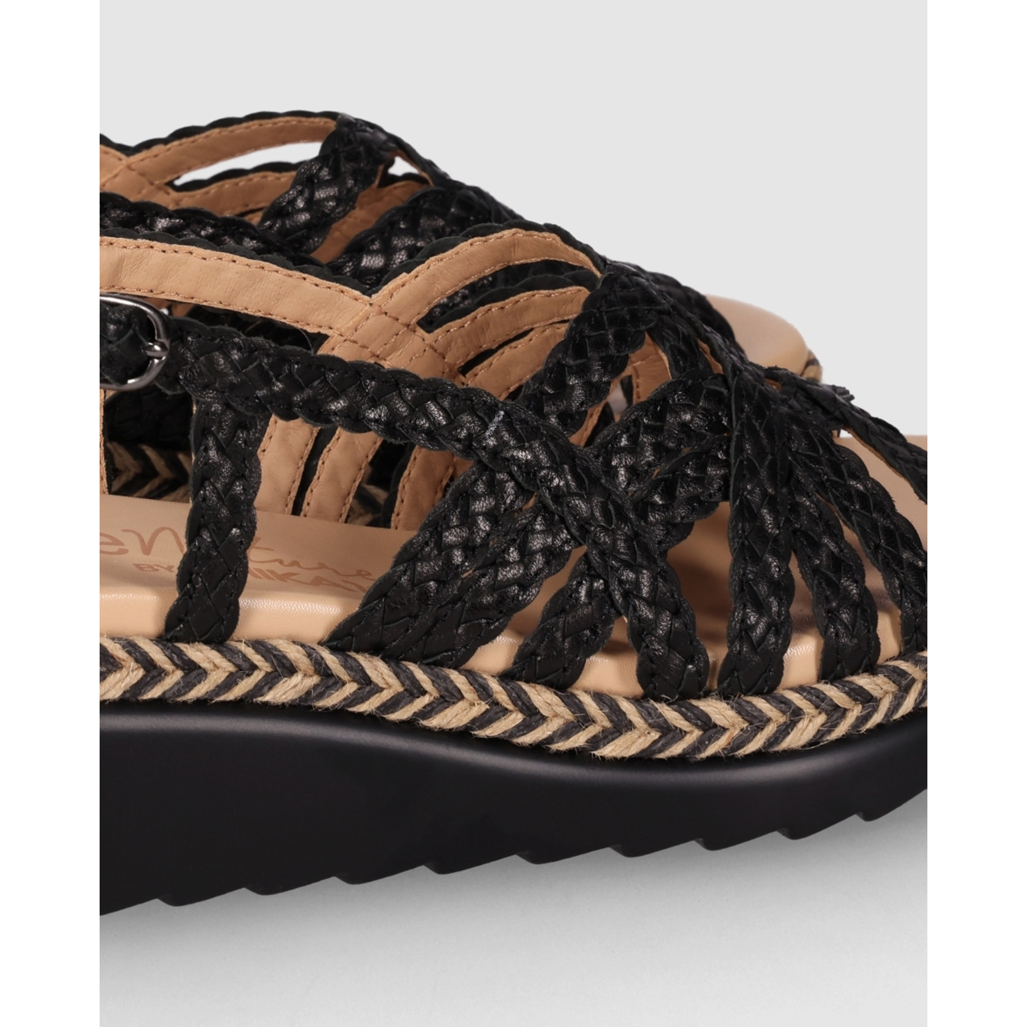 Sandalias de Piel - Negro - Tacón: 5 cm