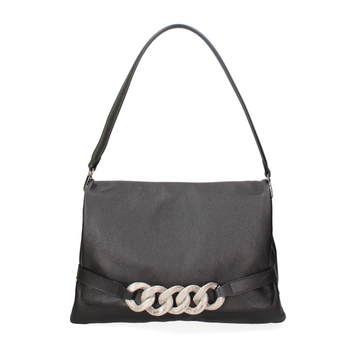 Borsa a spalla da donna In Vera pelle Made in Italy 31x22x11 cm