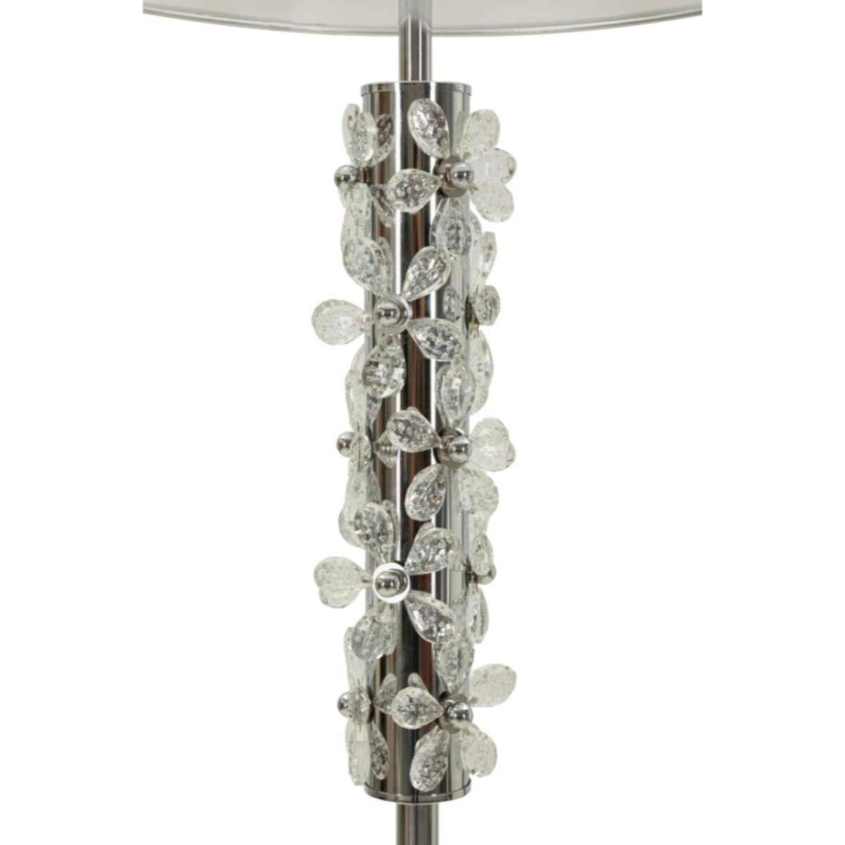 LAMPADA DA TAVOLO SILVER FLOWER CM Ø 35X74