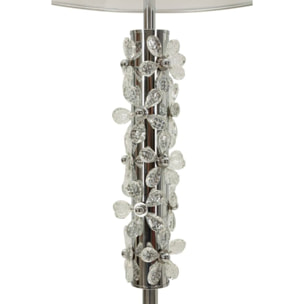 LAMPADA DA TAVOLO SILVER FLOWER CM Ø 35X74