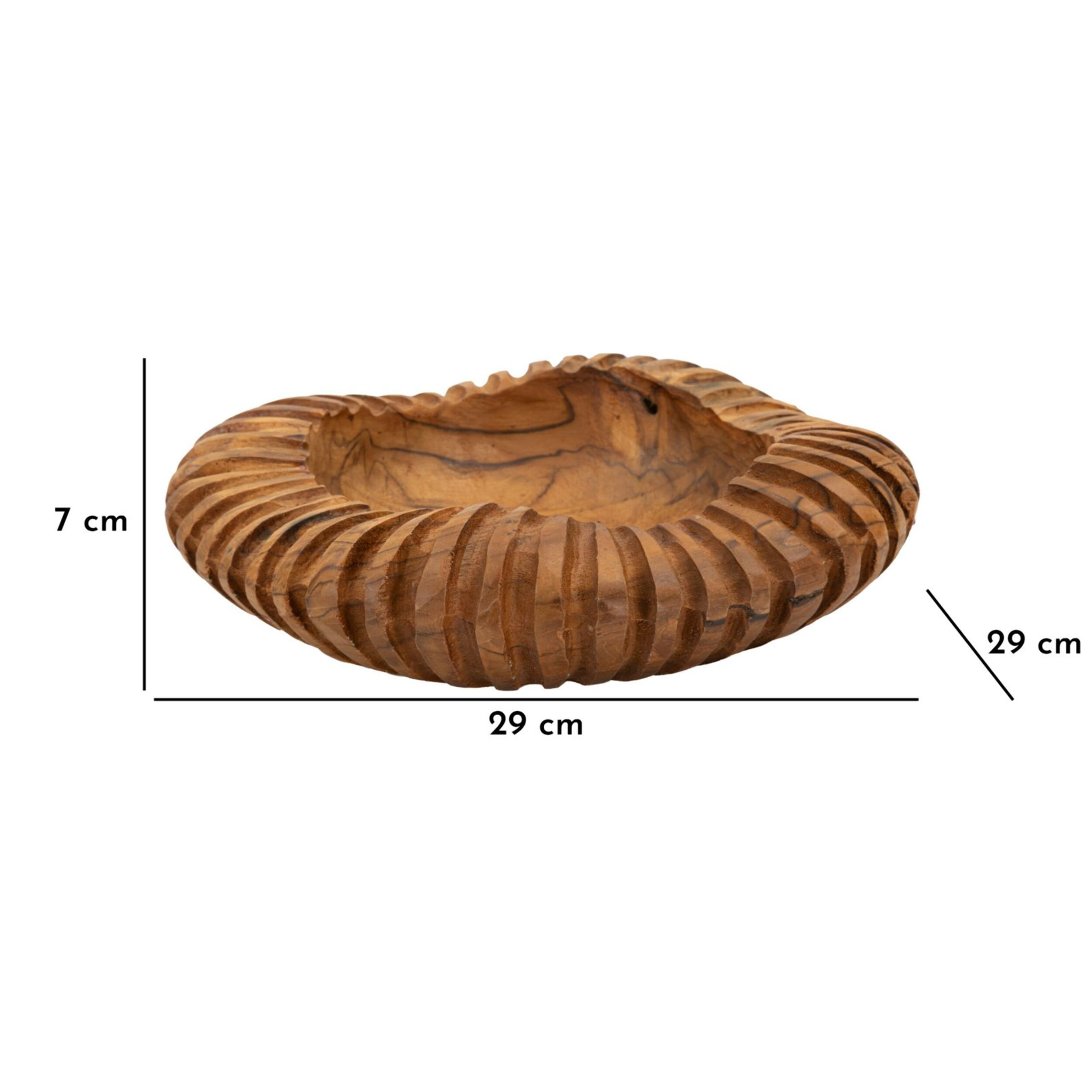 S/TASCHE GERIS IN TEAK RICICLATO CM Ø 29X7 (PEZZI UNICI - NON RIP. IN SERIE)