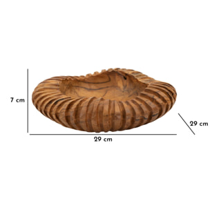 S/TASCHE GERIS IN TEAK RICICLATO CM Ø 29X7 (PEZZI UNICI - NON RIP. IN SERIE)