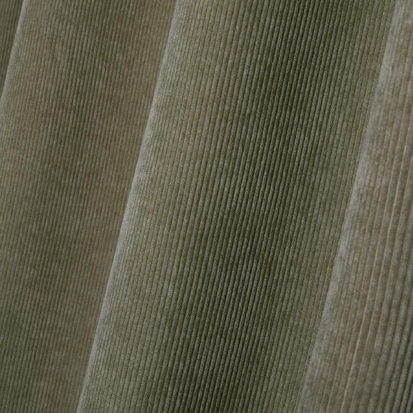 Rideau à oeillets en velours côtelé - Kaki