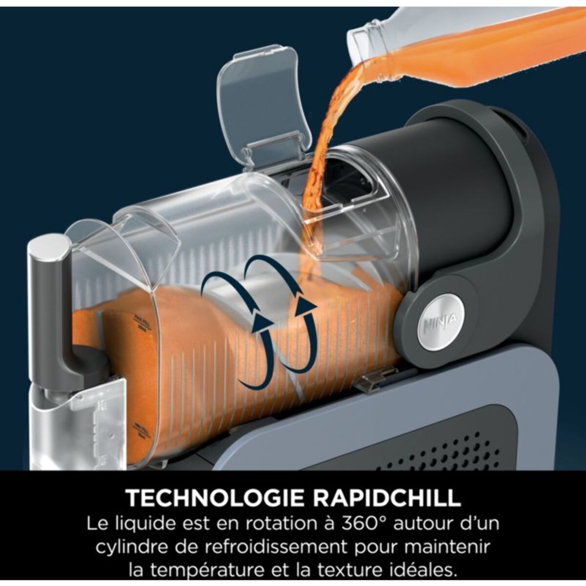 Machine à granita NINJA Slushi FS301EU Granités, Cocktails Glacés, Milkshakes, 5 Programmes, 2.5L, Maintien au Froid 12H