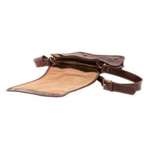 Borsa a tracolla uomo in vera pelle - Modello False - Made in Italy - 29.0 x 24.0 x 9.0 cm