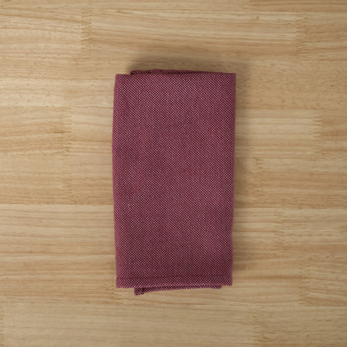 Lot de 2 serviettes jacquard Massaic Grenat