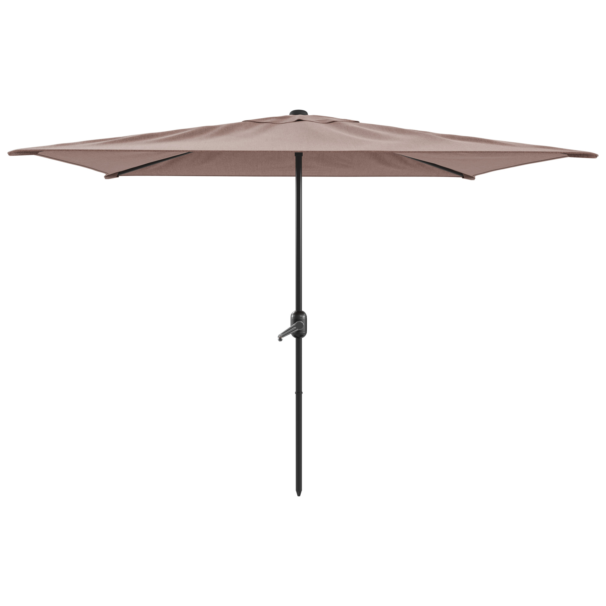 Ombrellone Rettangolare 3x2 M Da Giardino Parasole Per Balcone Con Air Vent Apertura A Manovella Anti UV Idrorepellente Mare Spiaggia Piscina Tortora