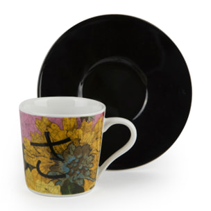 Set de 6 Tasses à Café avec Soucoupe Excelsa – Furisode, Porcelaine Multicolore
