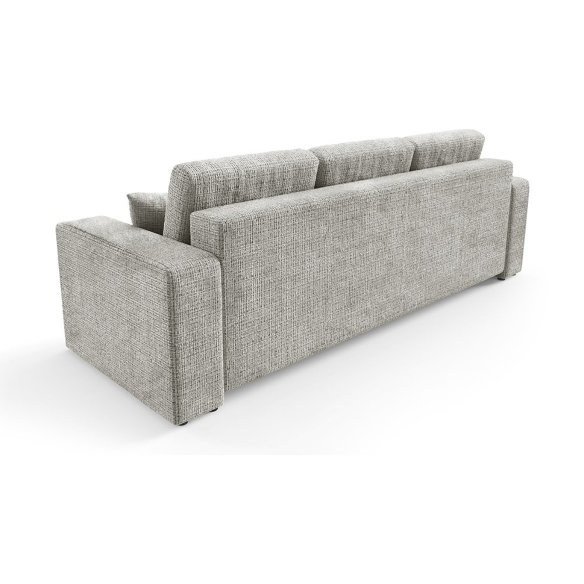 AURORE - Canapé 3 places en tissu texturé gris