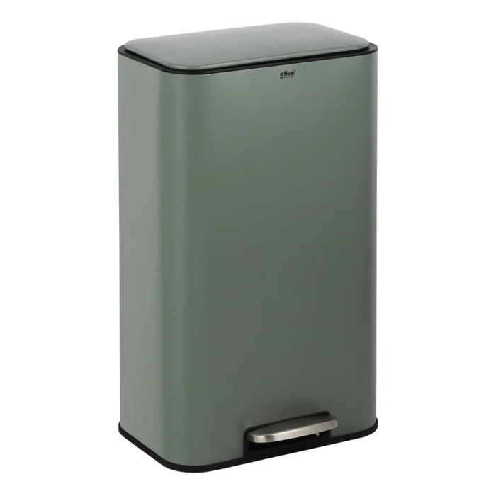 Poubelle rectangulaire à pédale Delta 30L vert