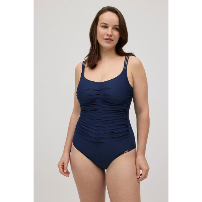 Costume da bagno riducente coppa D blu navy