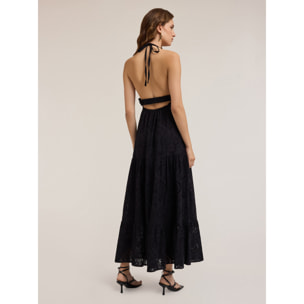 Motivi - Maxi dress in sangallo - Nero