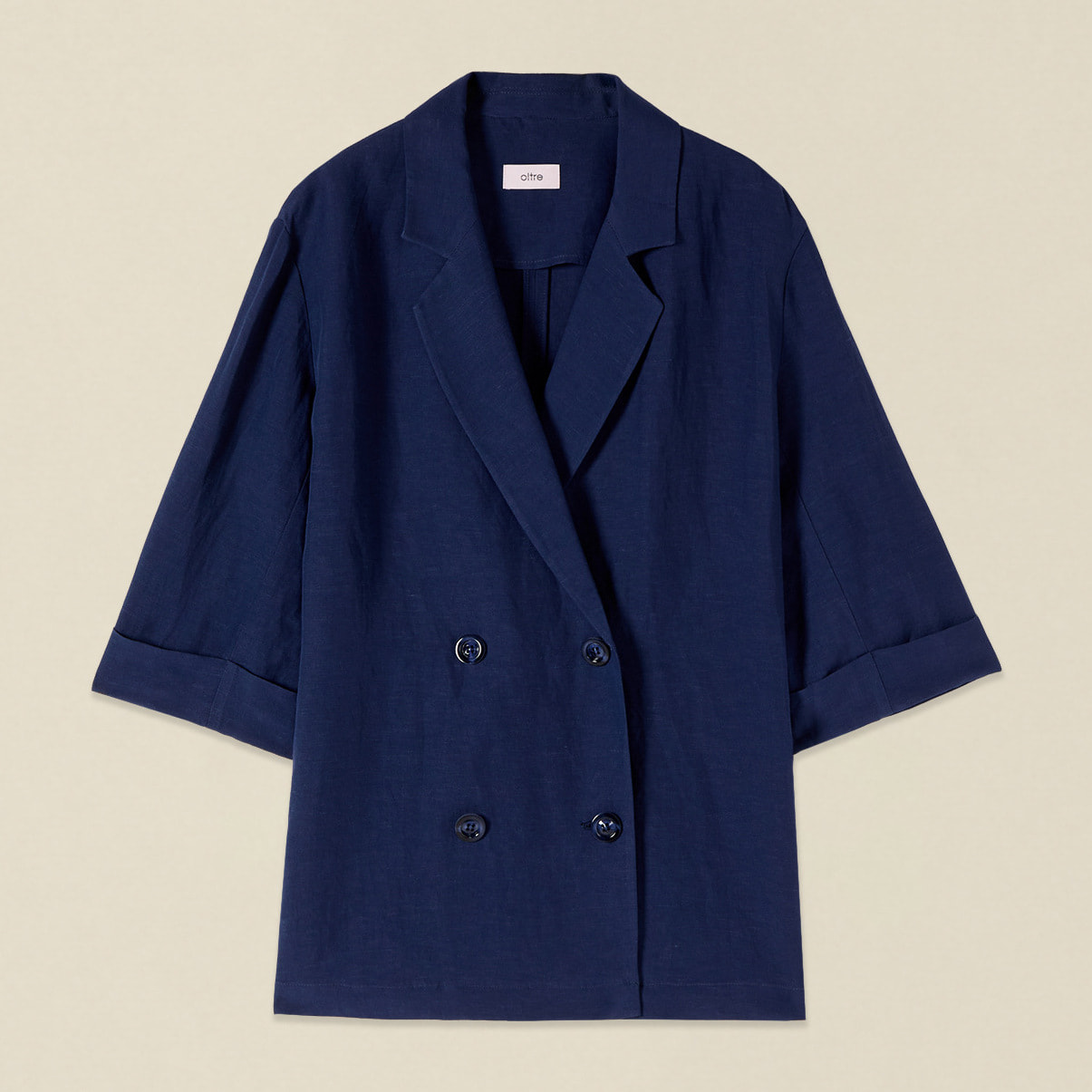 Oltre - Chaqueta desestructurada oversize cruzada - Azul