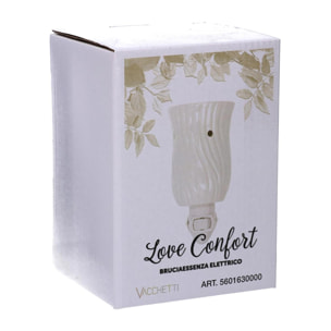 Bruciaessenze plug in ceramica bianco cm9,8x7,5h13,8