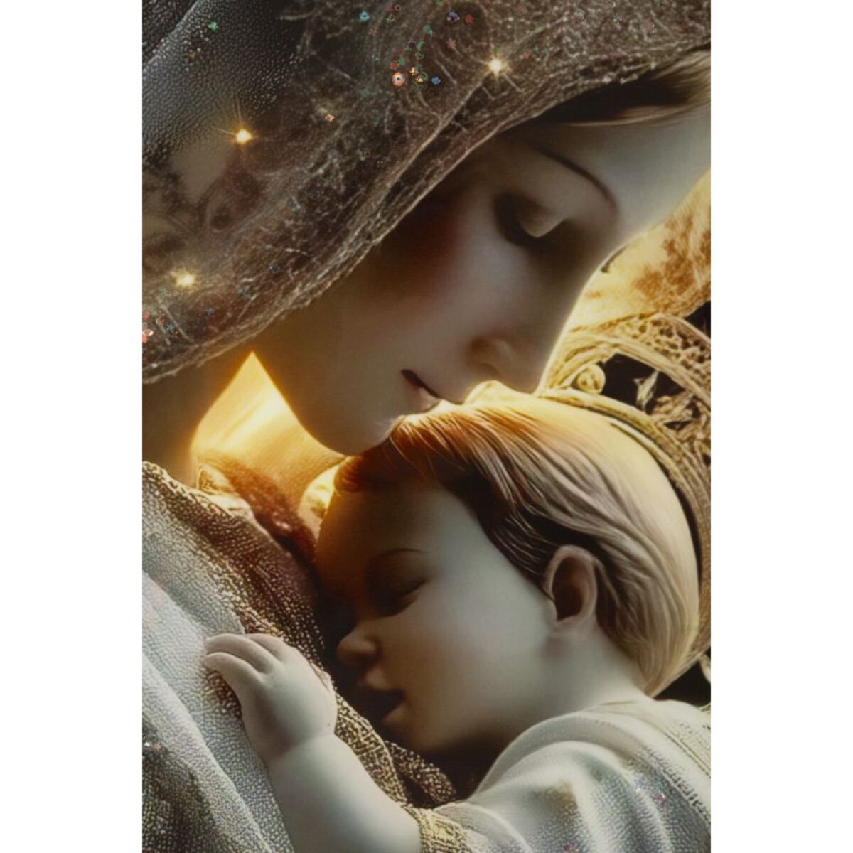 STAMPA DECORATA SU TELA LACCATA C/CORNICE MATERNITY -C- CM 60X3,5
X90