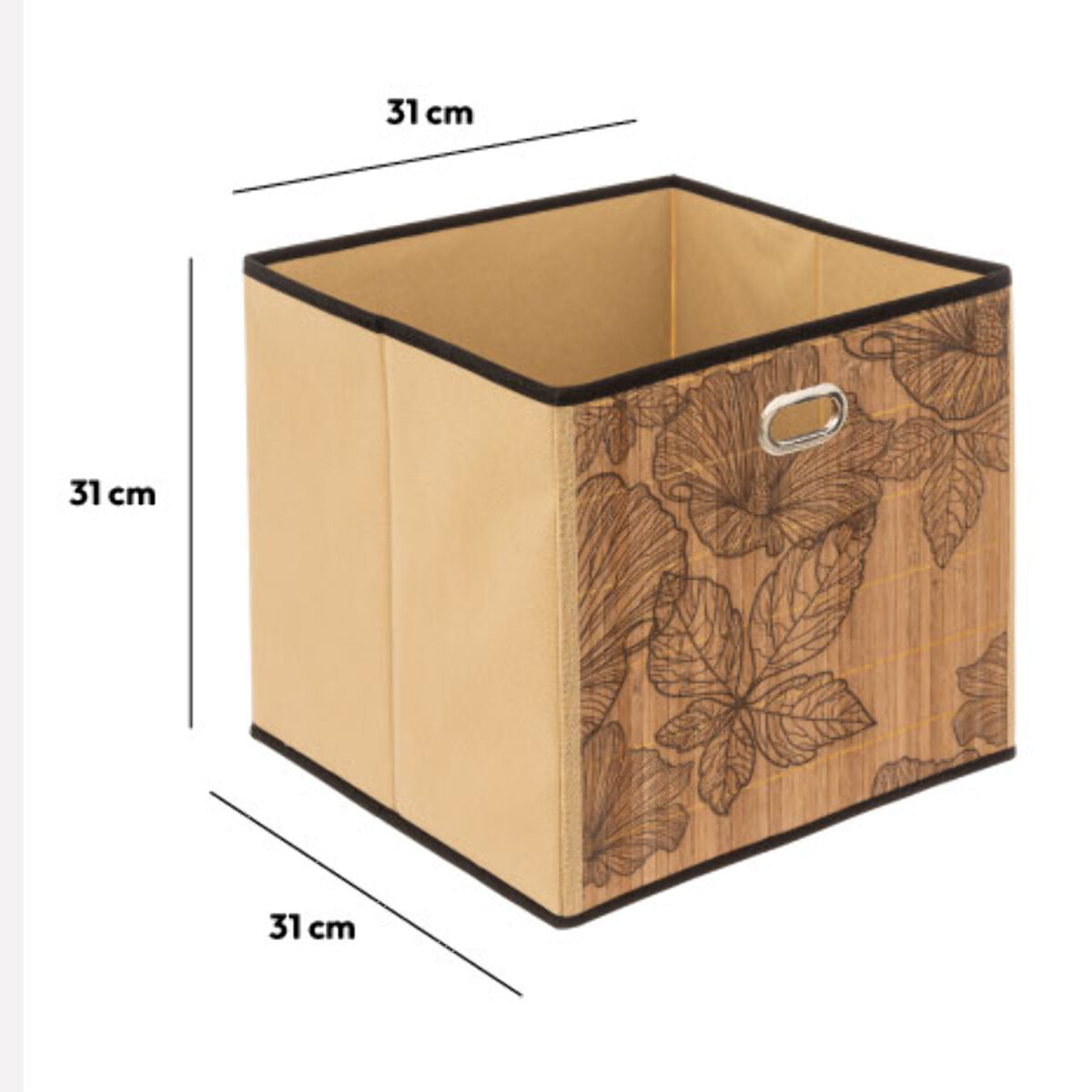 Panier 31x31cm Latte bambou BlackFlora