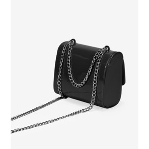 Bolso de fiesta negro en charol