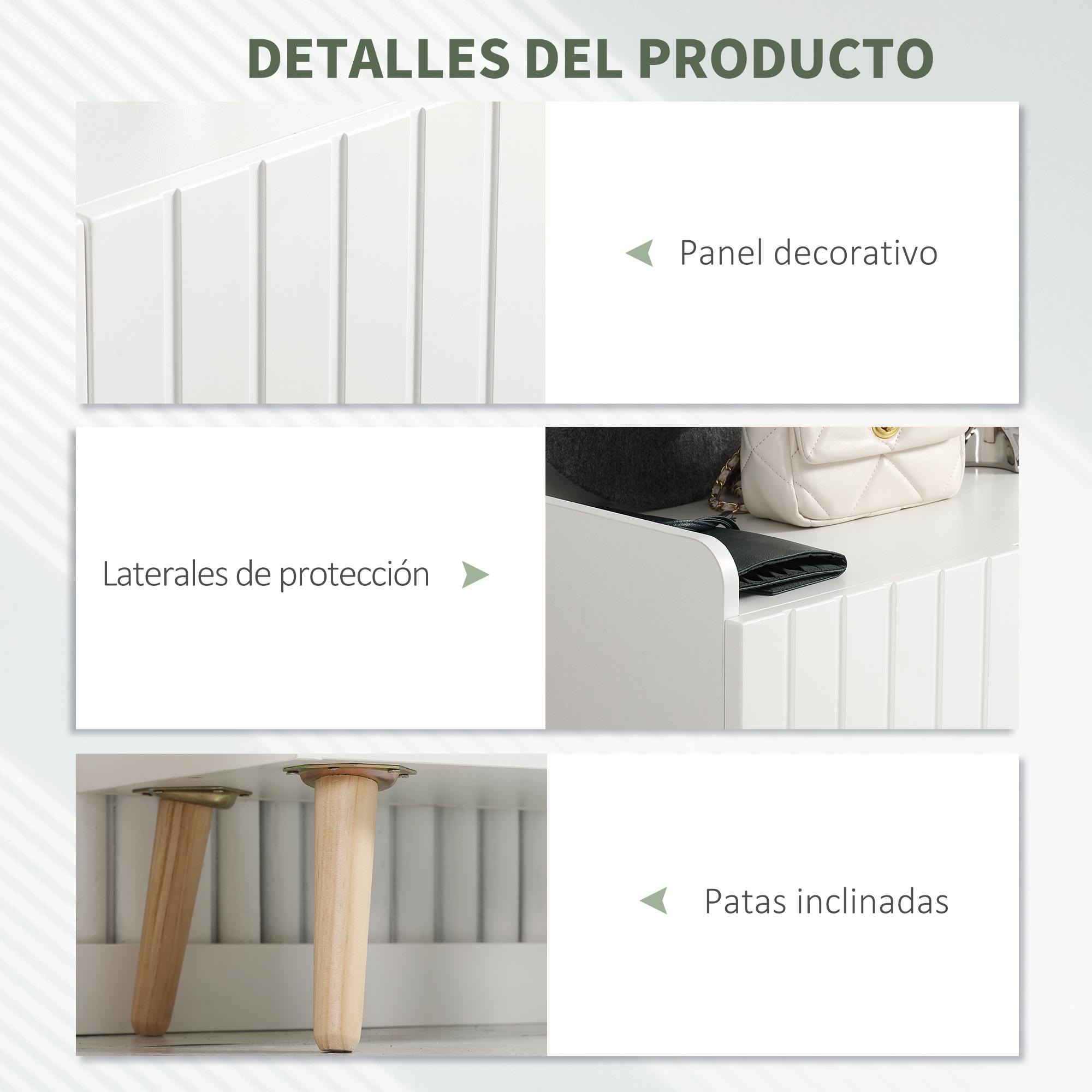 HOMCOM Mueble Zapatero con 2 Puertas Armario de Zapatos con Estante Abierto y Estantes Ajustables para 15 Pares de Zapatos para Pasillo Entrada 60x33x100 cm Blanco