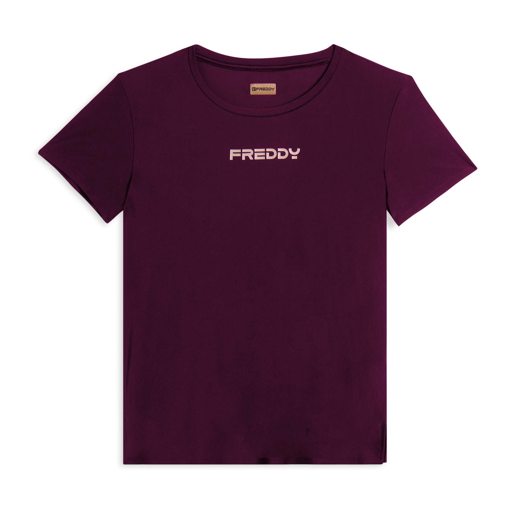 T-shirt tecnica con spacchi laterali e fit regolare