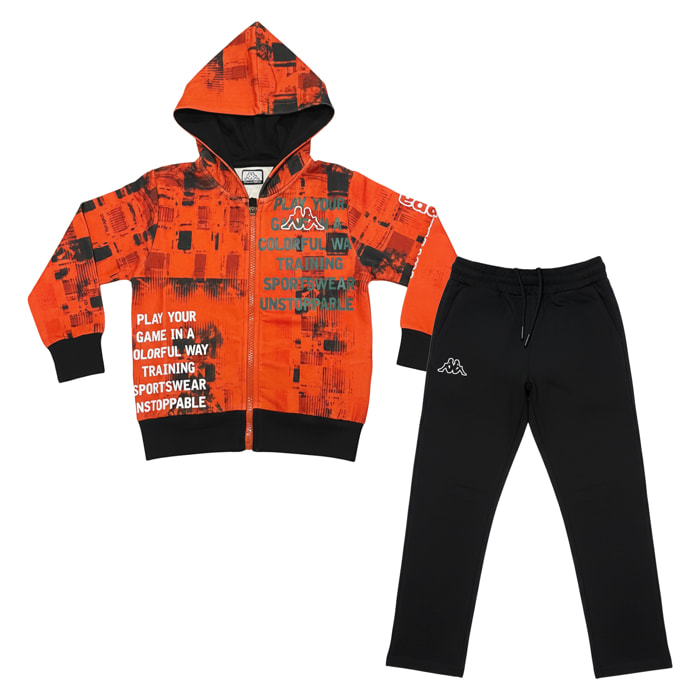 Tuta Bimbo KAPPA 3 - 7 Anni Cotone Felpato