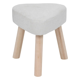 Tabouret "Thena" blanc ivoire