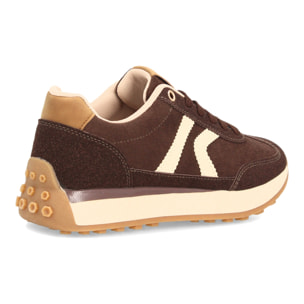 Zapatillas casual retro con cordones para mujer
