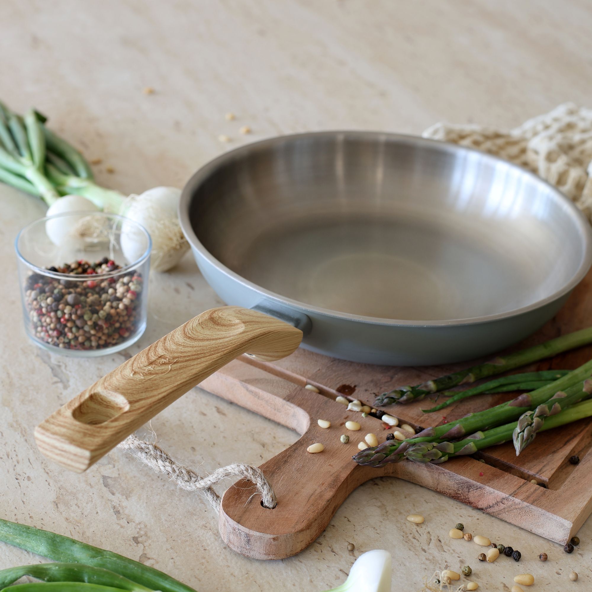 Batterie de cuisine 5 pièces en acier inoxydable - tous feux EASYNOX