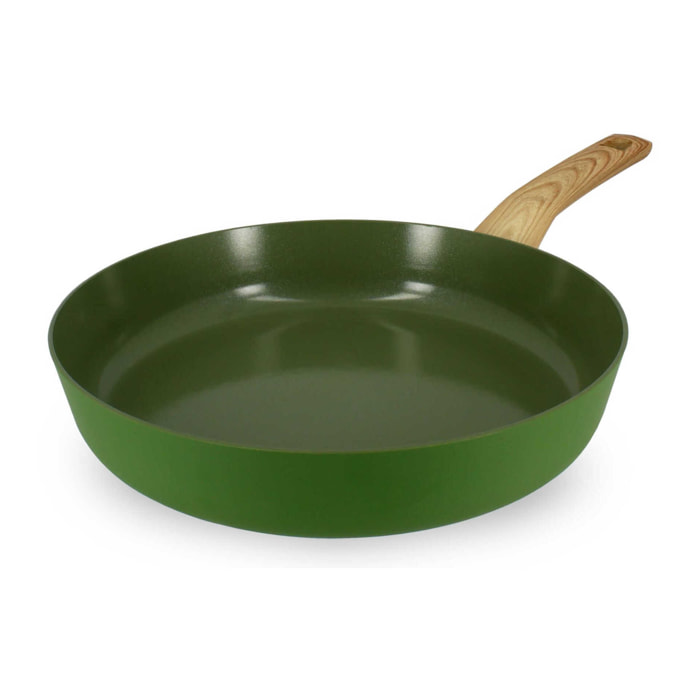 Poêle en aluminium 28cm vert - compatible induction COLORAMA