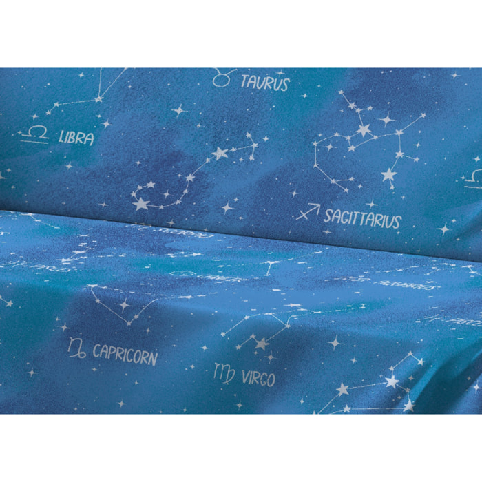 Telo Arredo Multiuso In 100% Cotone Disegno Zodiaco GI