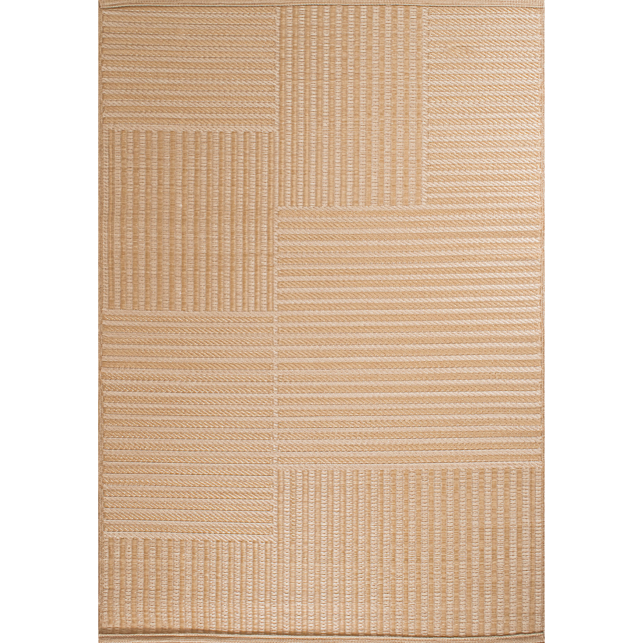 CAPRI - Tapis d'extérieur à motif géométrique - Beige