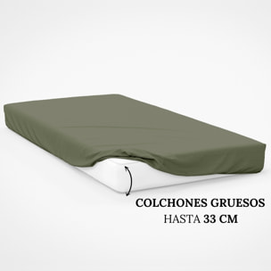 Icehome - Sábana Bajera Lisa - 100% Microfibra - Verde 75