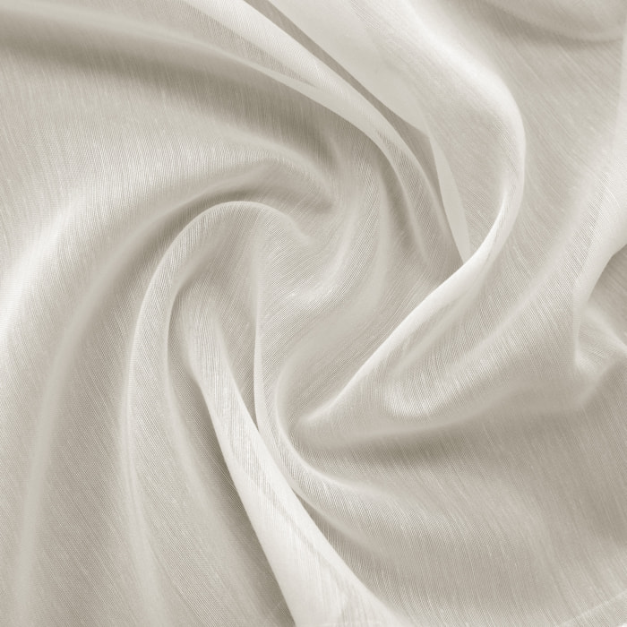 Tissu en voile en poly/lin - Beige
