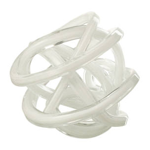 J-Line presse-papier Infinity Noeud - verre - blanc/transparent