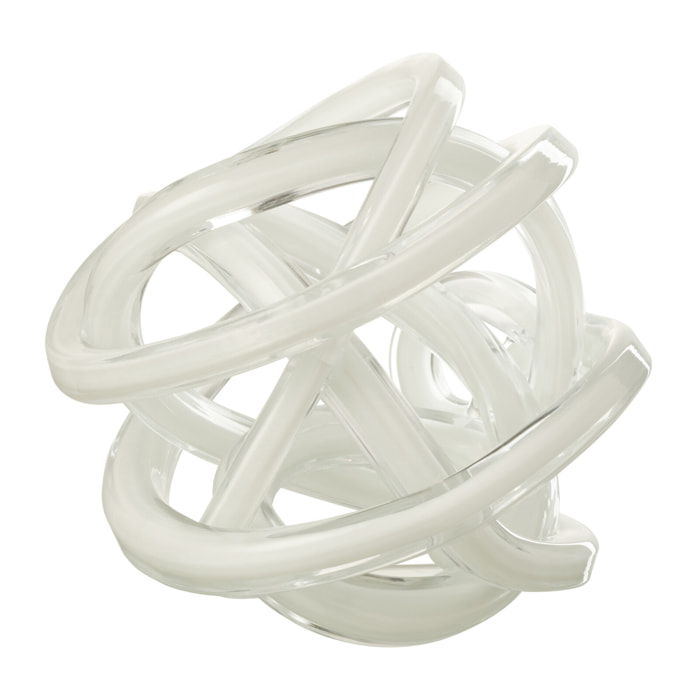 J-Line presse-papier Infinity Noeud - verre - blanc/transparent