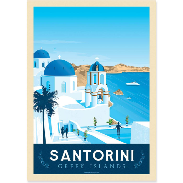 Affiche - Santorini - Olahoop Travel Posters