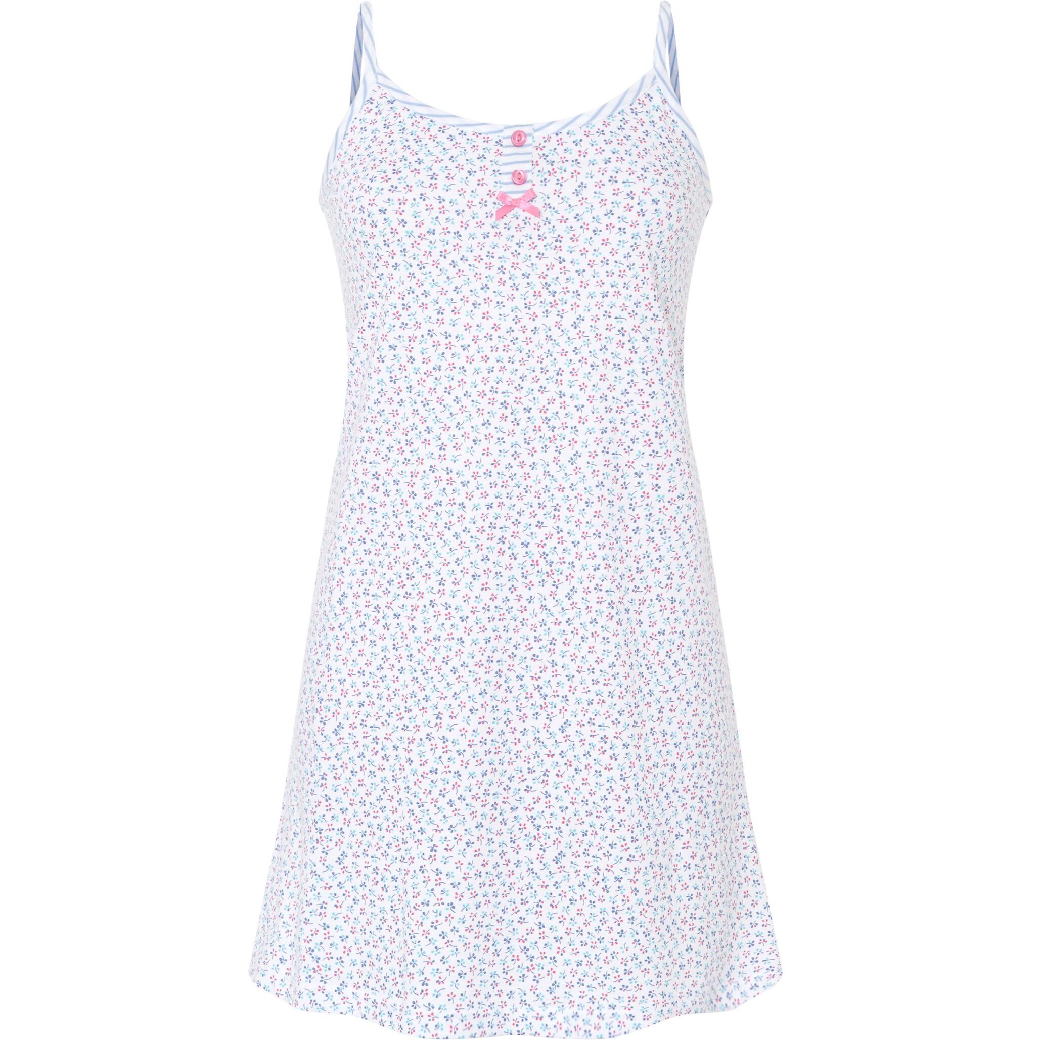 Camisón corto mujer flores con tirantes suave