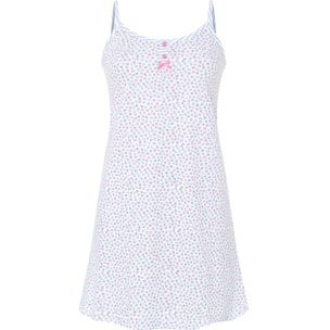 Camisón corto mujer flores con tirantes suave