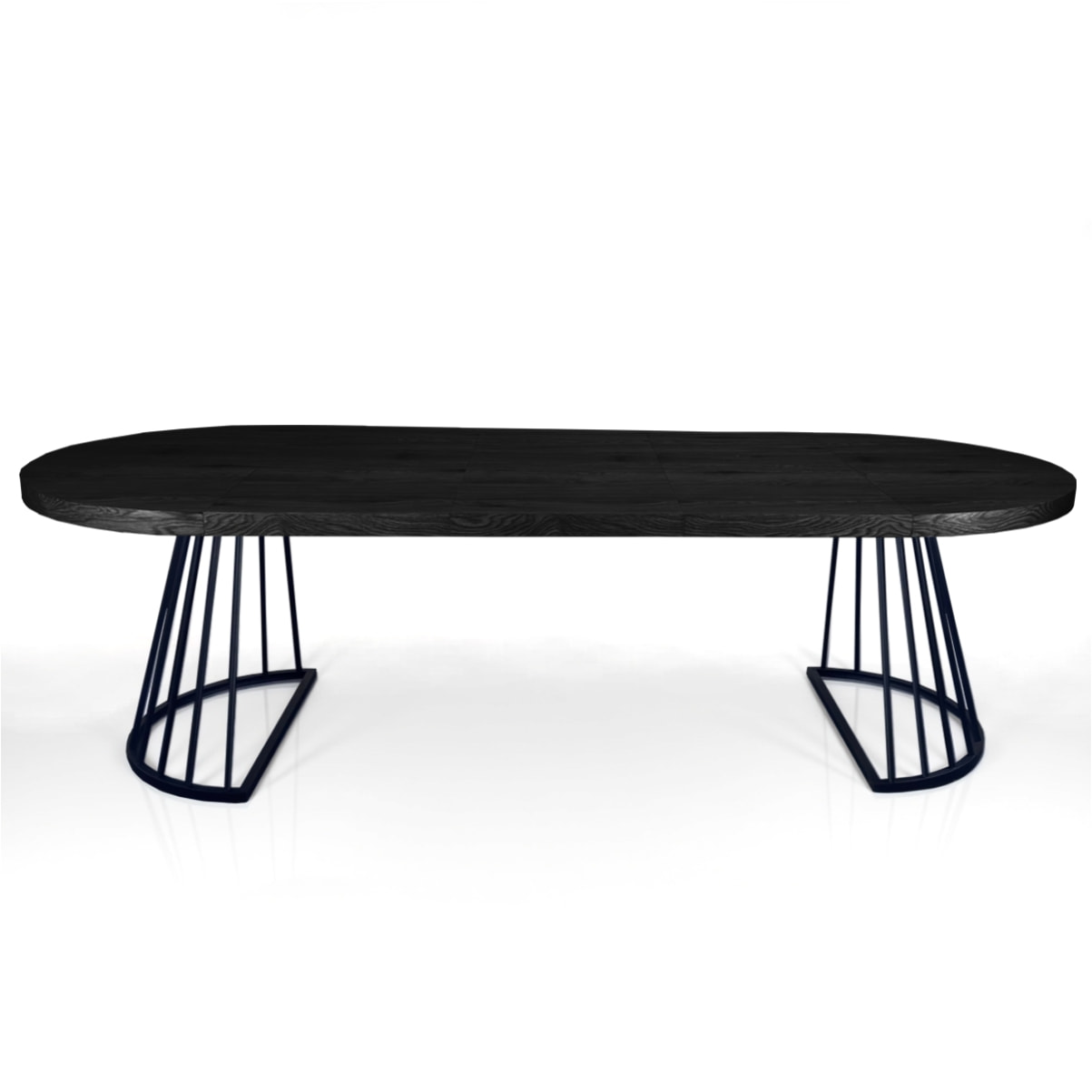 Table à manger ronde extensible Tomasucci FEAR, en MDF finition bois noir, 110 × 110 × 76,5 cm