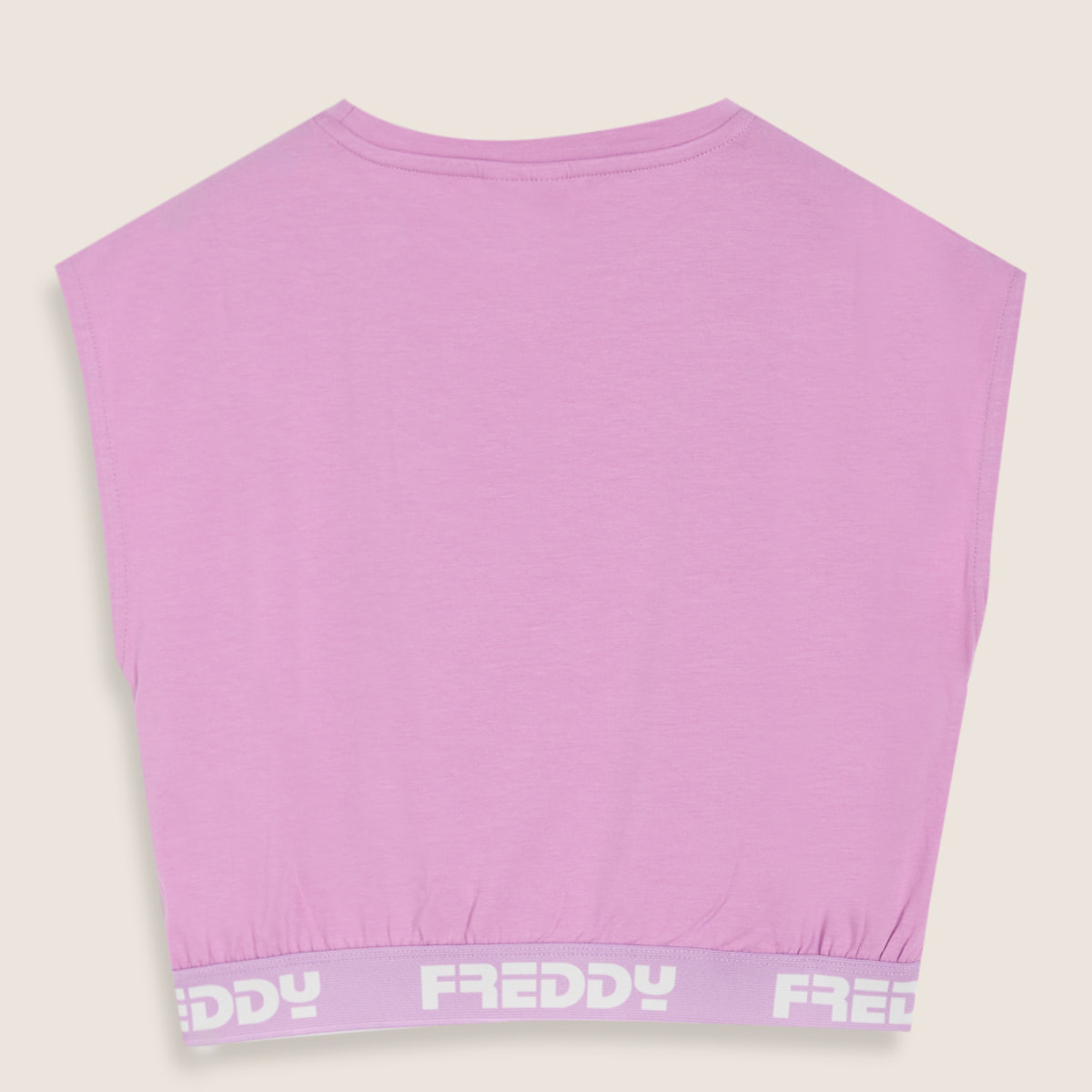 Top senza maniche con elastico jacquard logato