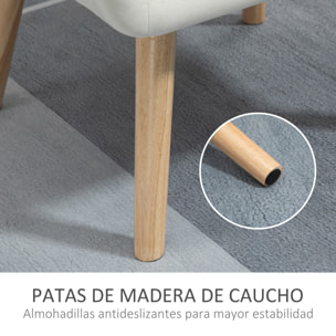 Butaca de Salón Moderna, Sillón Lectura Tapizado en Terciopelo con Asiento Ancho, Patas de Madera, Fácil Montaje, Sillón Relax para Sala de Estar, Dormitorio y Balcón, Crema