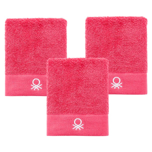 Juego de 3 toallas de baño 50x90cm, rosa