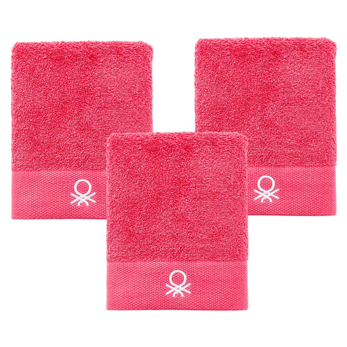 Juego de 3 toallas de baño 50x90cm, rosa