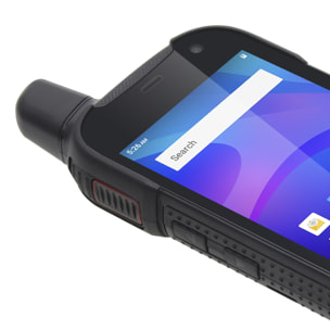 DAM Smartphone robusto  F100 4G, Android 10, 2 GB RAM + 16 GB. schermo da 4''. 8mpx + 5mpx. GPS. Con Zello Walkie Talkie. Altoparlante da 2W. Antenna amplificatrice. 7x2,1x13,5 cm. Colore nero