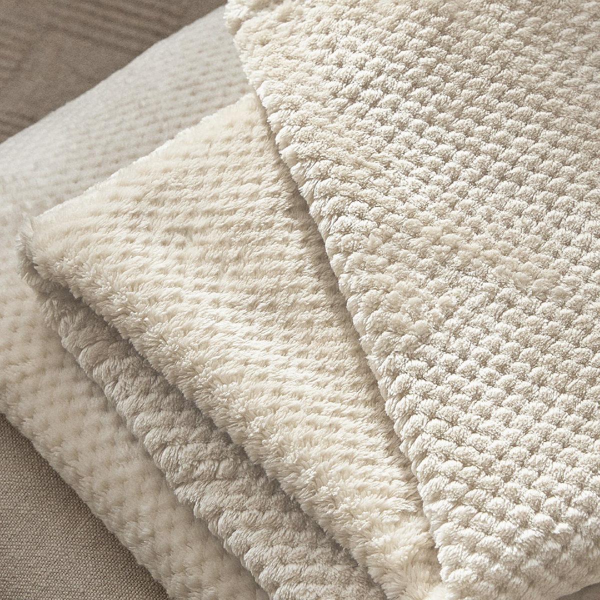 Plaid Popcorn - 100 % polyester Flannel de 250 g/m²